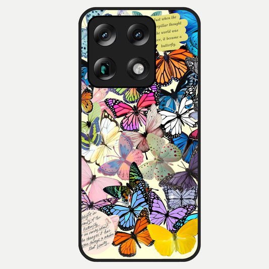  Butterflies Petal Dream Glass Case For Moto Signature back cover – full design glossy printed glass finish