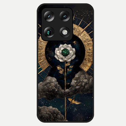  Celestial Lotus Morang Glass Case For Moto Signature back cover – full design glossy printed glass finish