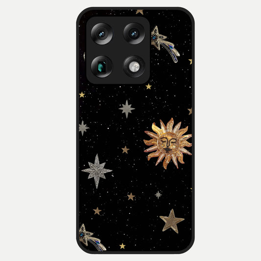  Celestial Moon With Stars Glass Case For Moto Signature back cover – full design glossy printed glass finish