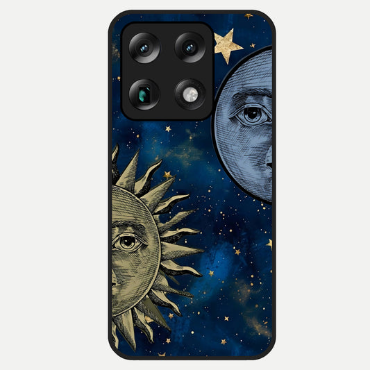  Celestial Moon With Sun Glass Case For Moto Signature back cover – full design glossy printed glass finish