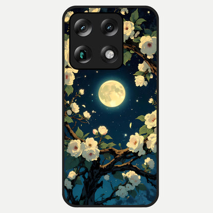  Celestial Moon And Flower Glass Case For Moto Signature back cover – full design glossy printed glass finish