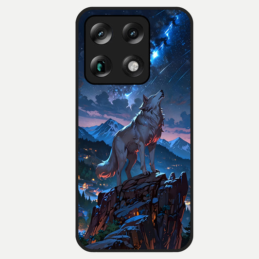  Celestial Wolf Howl Glass Case For Moto Signature back cover – full design glossy printed glass finish