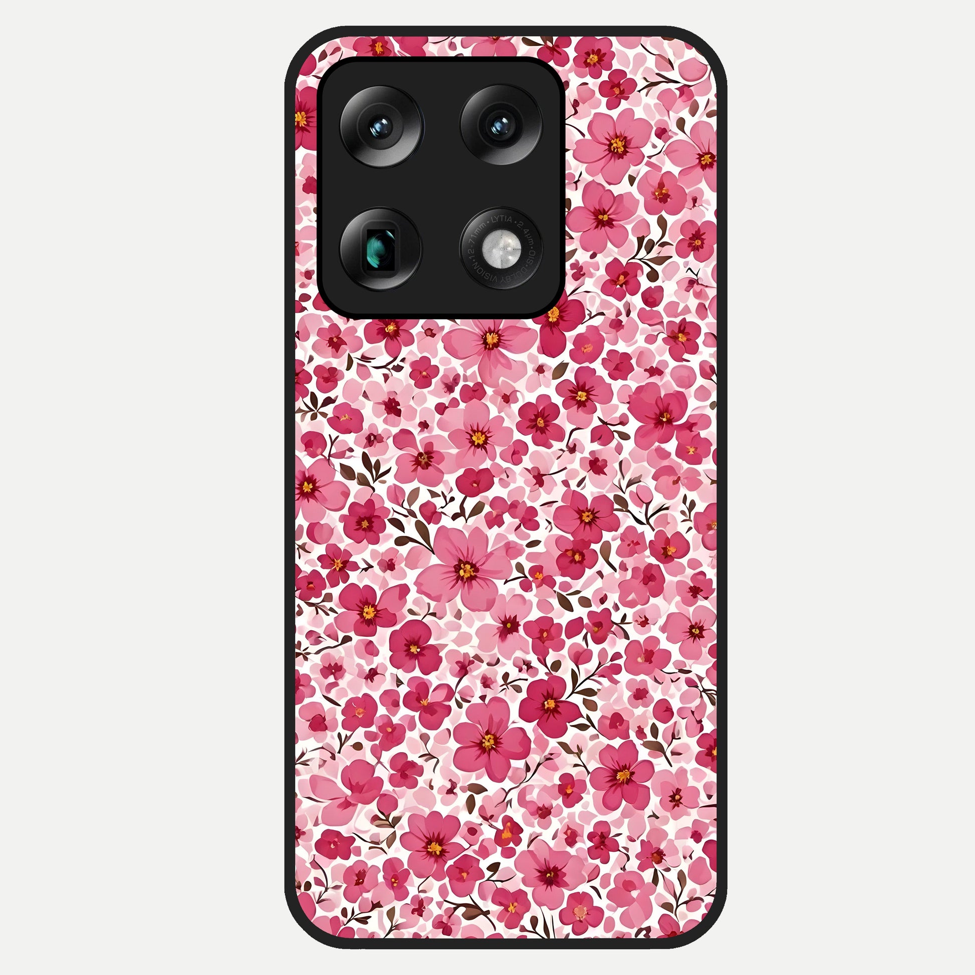  Cherry Blossom Charm Glass Case For Moto Signature back cover – full design glossy printed glass finish
