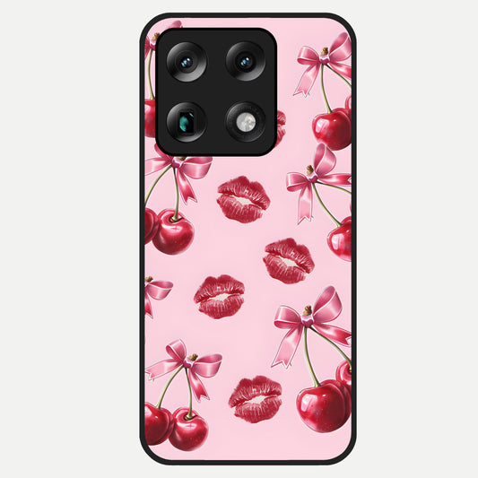  Cherry With Lips Glass Case For Moto Signature back cover – full design glossy printed glass finish