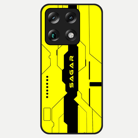  Circuit CYBERPUNK Custom Name Glass Case For Moto Signature back cover – full design glossy printed glass finish