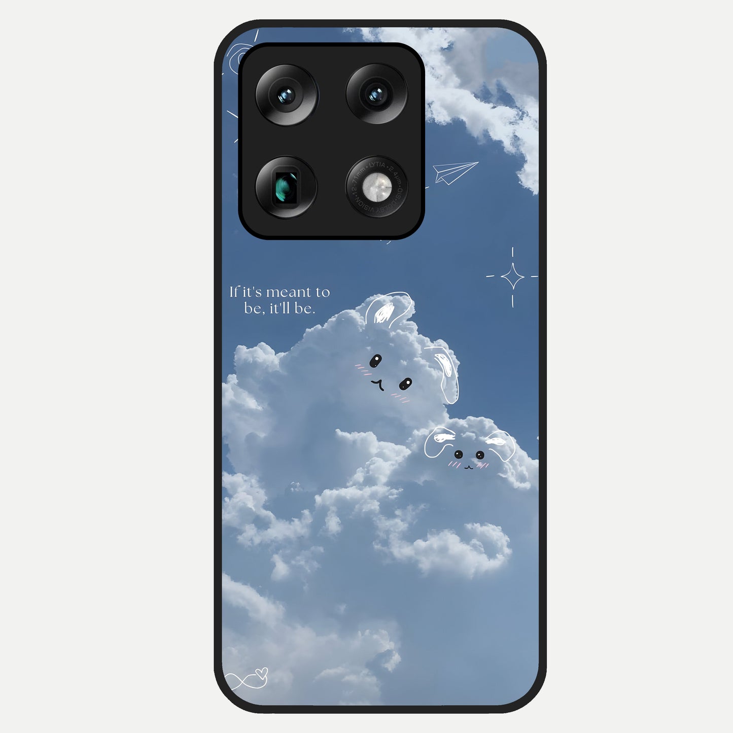  Cloud Bunny Dreams Glass Case For Moto Signature back cover – full design glossy printed glass finish