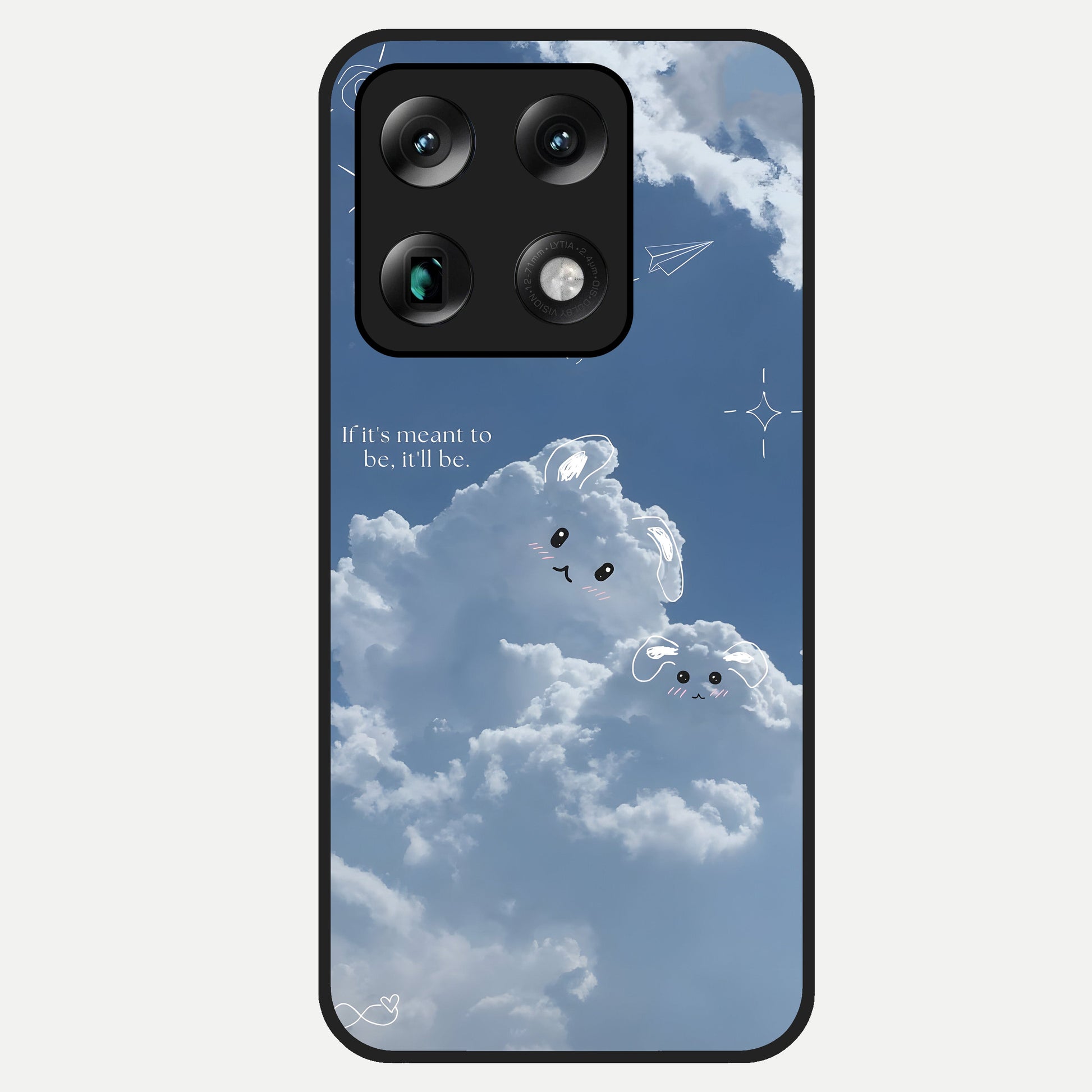  Cloud Bunny Dreams Glass Case For Moto Signature back cover – full design glossy printed glass finish