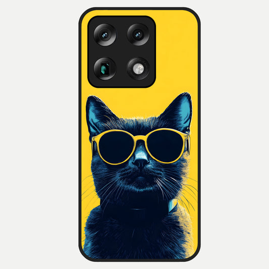  Cool Cat Vibes Glass Case For Moto Signature back cover – full design glossy printed glass finish