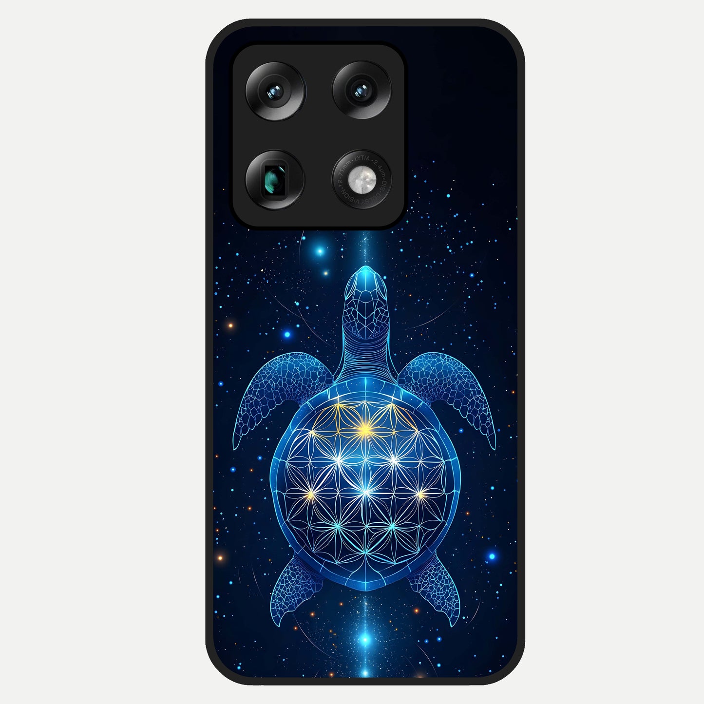  Crimson Blue Turtle Glass Case For Moto Signature back cover – full design glossy printed glass finish