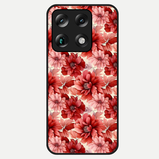  Crimson Love Petals Glass Case For Moto Signature back cover – full design glossy printed glass finish