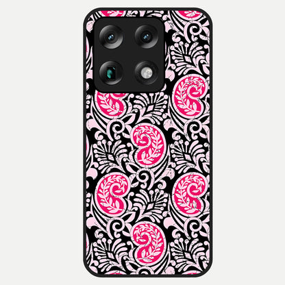  Crimson Paisley Charm Glass Case For Moto Signature back cover – full design glossy printed glass finish