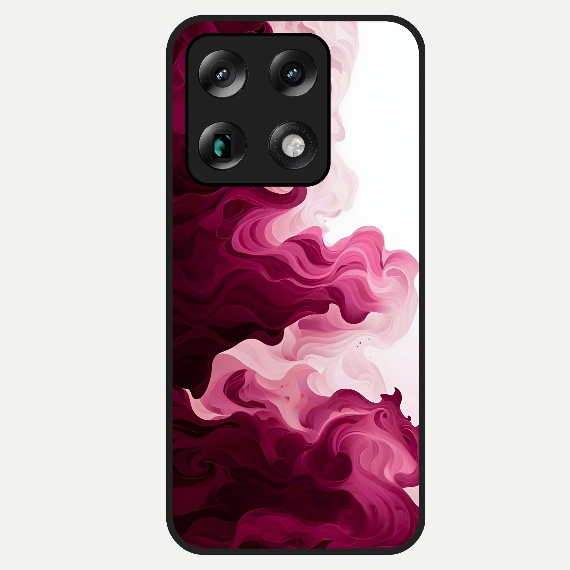  Crimson Wave Flow Glass Case For Moto Signature back cover – full design glossy printed glass finish