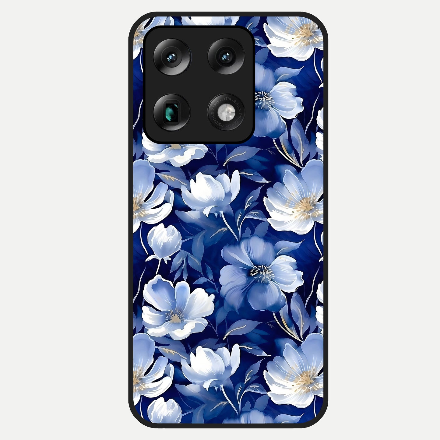  Cute Floral Patterns Glass Case For Moto Signature back cover – full design glossy printed glass finish