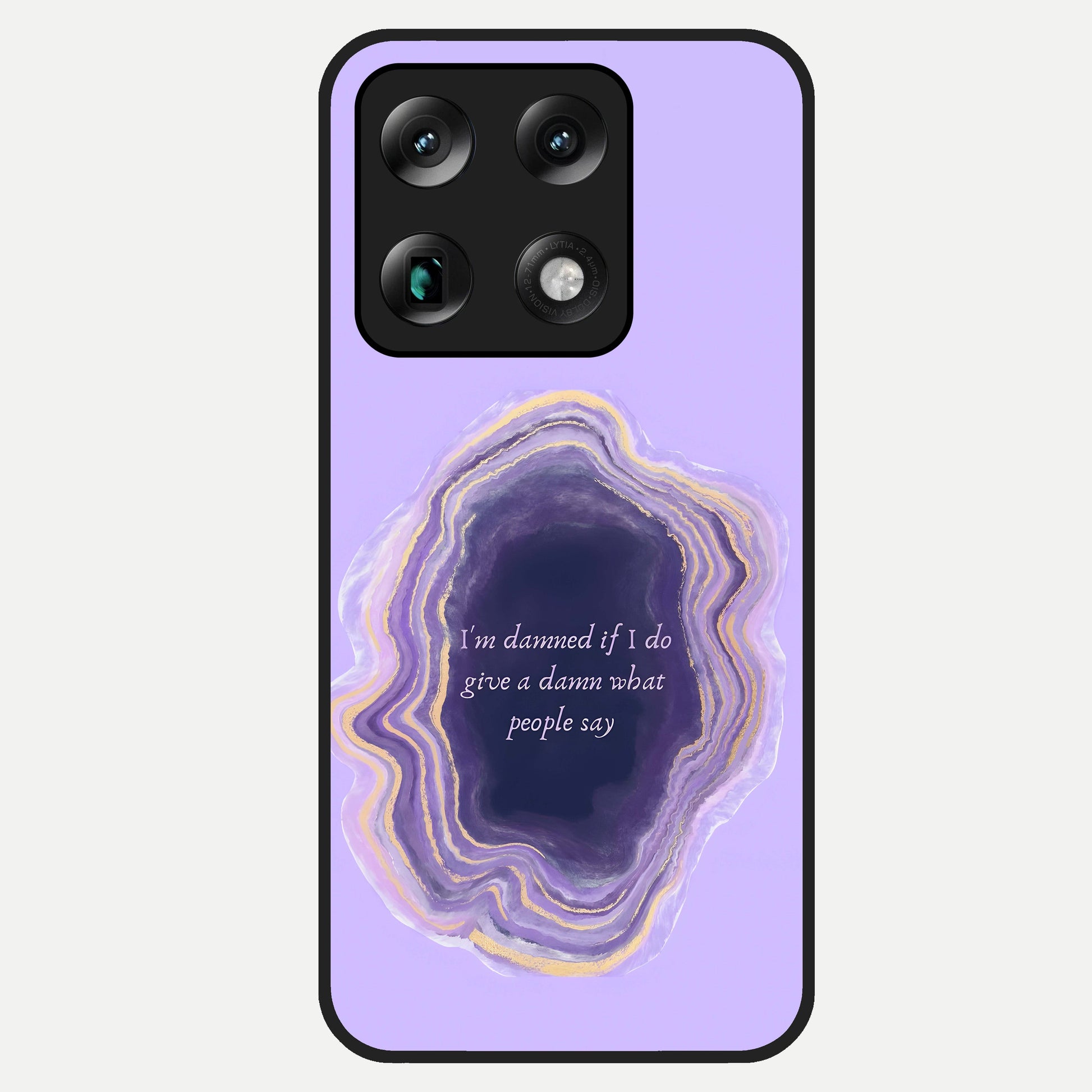  Damned People Quote Glass Case For Moto Signature back cover – full design glossy printed glass finish