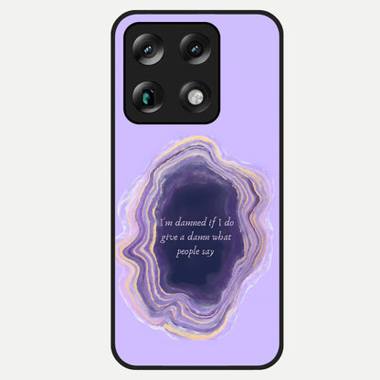  Damned People Quote Glass Case For Moto Signature back cover – full design glossy printed glass finish