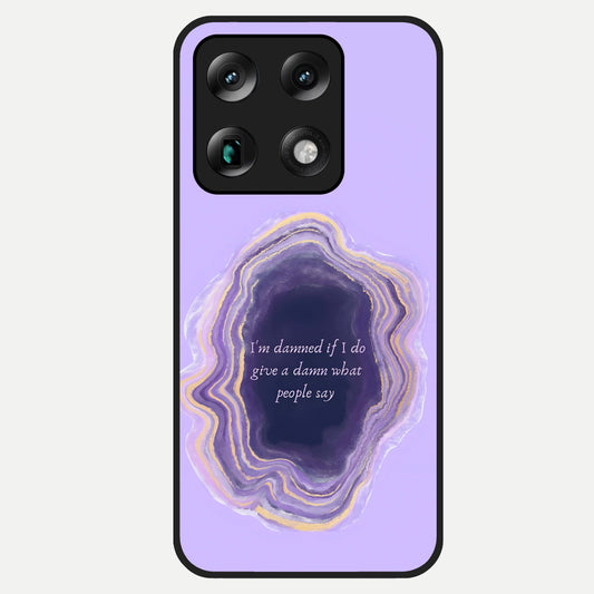  Damned People Quote Glass Case For Moto Signature back cover – full design glossy printed glass finish