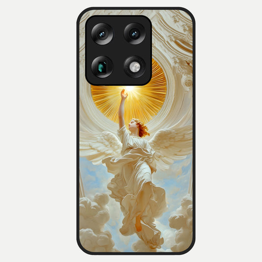  Divine Light Angel Glass Case For Moto Signature back cover – full design glossy printed glass finish