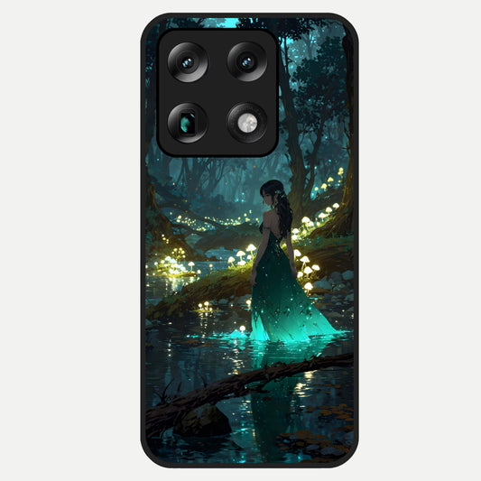  Enchanted Forest Glow Glass Case For Moto Signature back cover – full design glossy printed glass finish