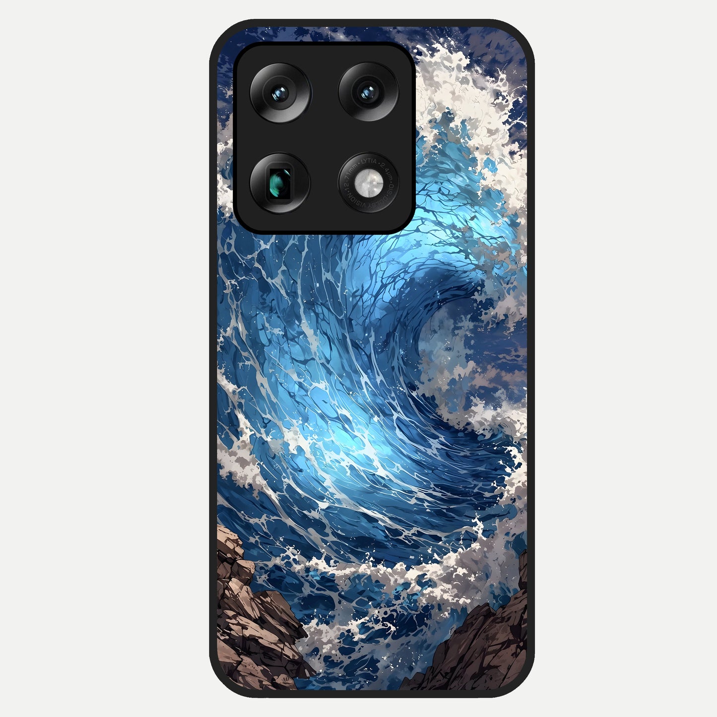  Giant Ocean Wave Glass Case For Moto Signature back cover – full design glossy printed glass finish