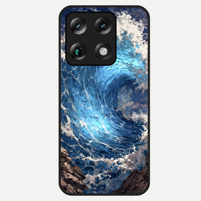 Giant Ocean Wave Glass Case For Moto Signature back cover – full design glossy printed glass finish