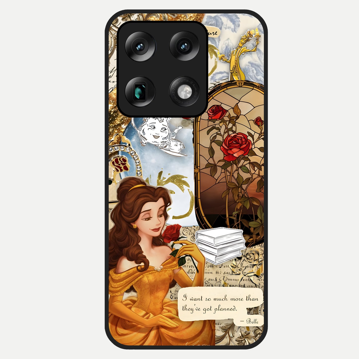 Golden Dream Belle Glass Case For Moto Signature back cover – full design glossy printed glass finish