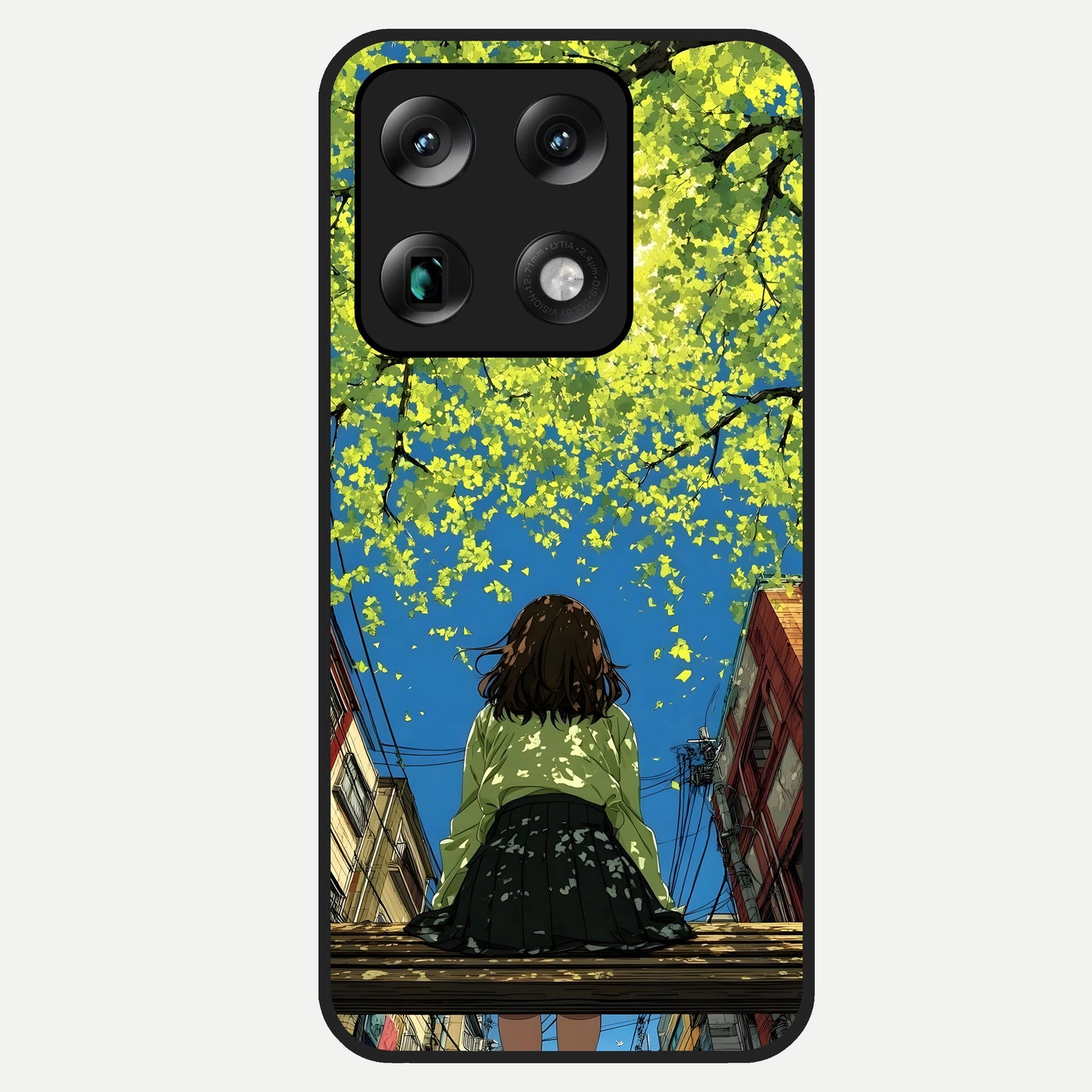  Golden Leaves Glow Glass Case For Moto Signature back cover – full design glossy printed glass finish