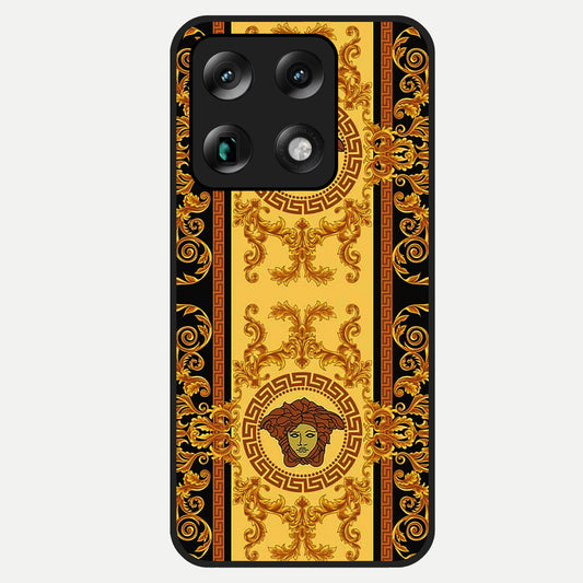  Golden Royal Heritage Glass Case For Moto Signature back cover – full design glossy printed glass finish