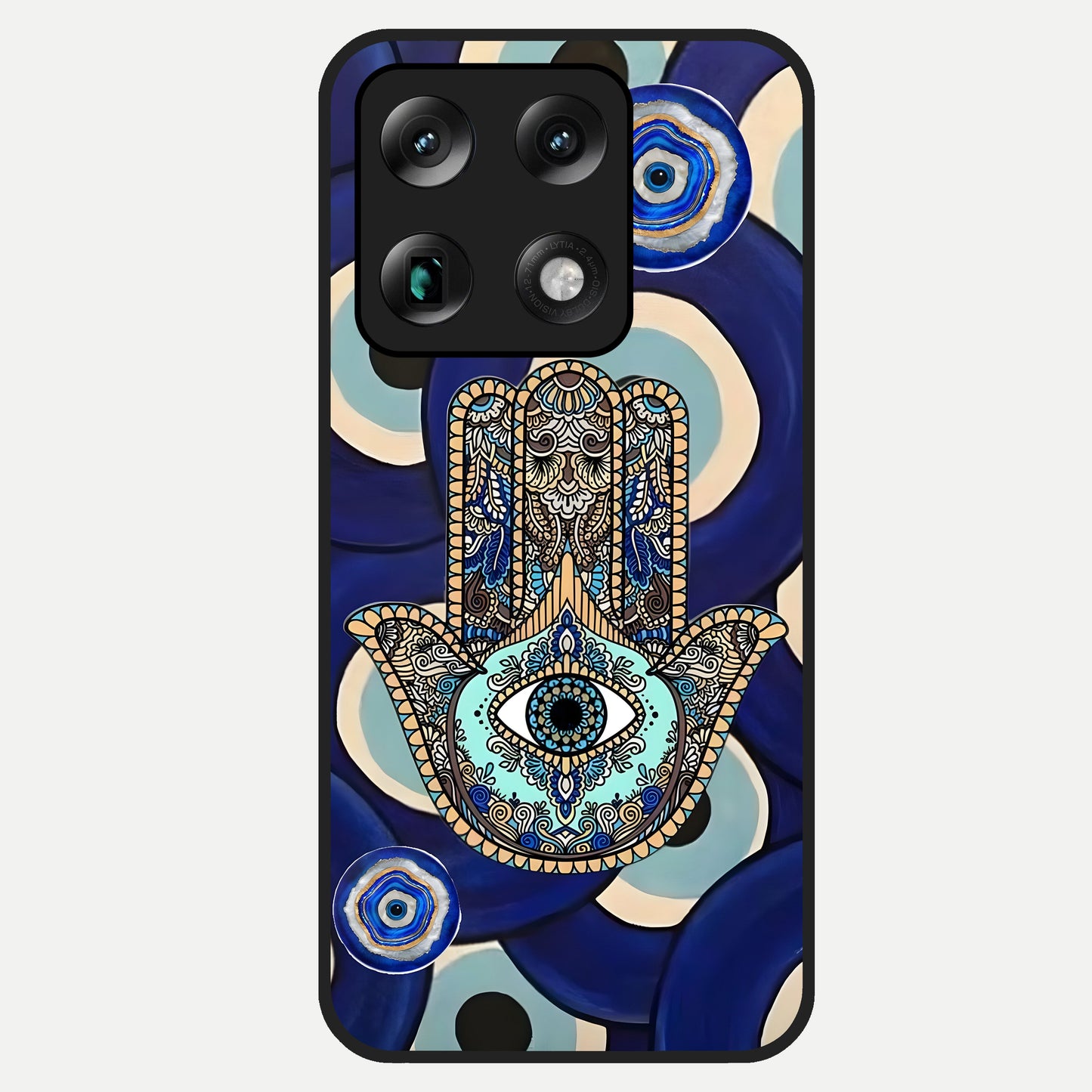  Hamsa Divine Guard Glass Case For Moto Signature back cover – full design glossy printed glass finish