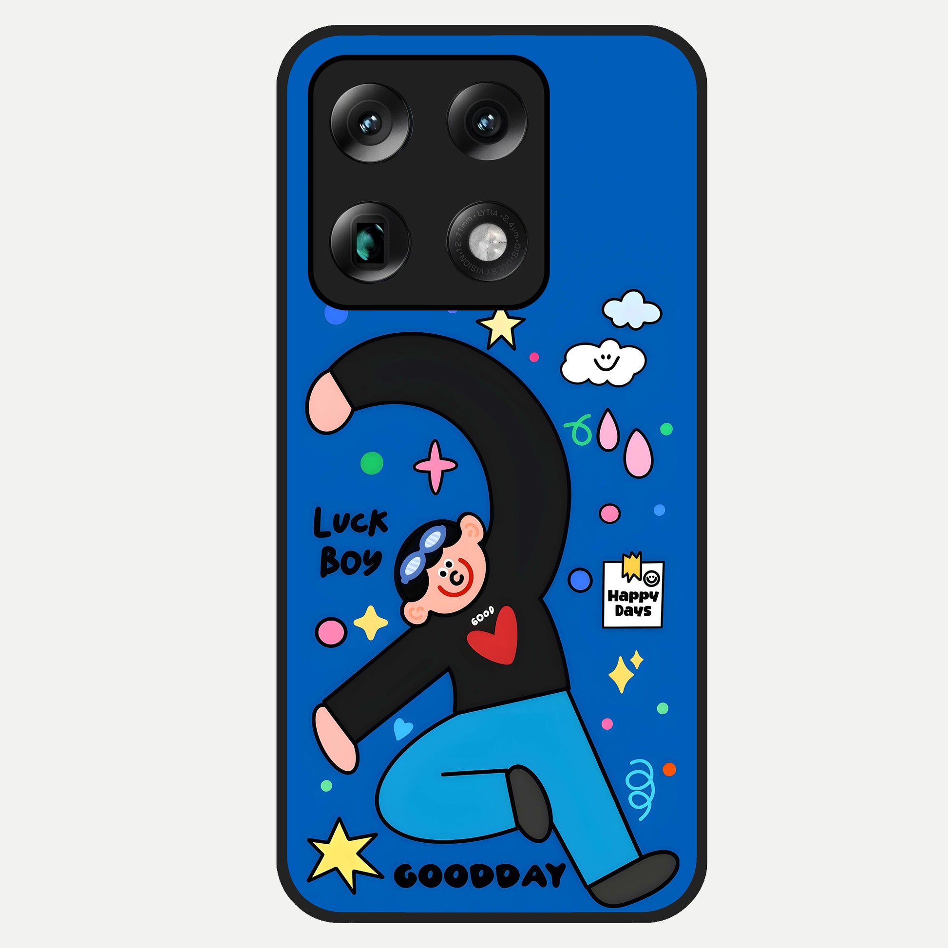  Happy Luck Vibe Glass Case For Moto Signature back cover – full design glossy printed glass finish
