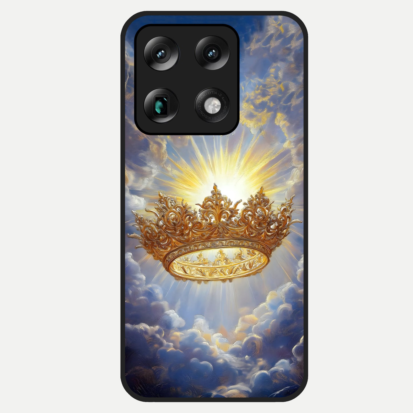  Heavenly Crown Light Glass Case For Moto Signature back cover – full design glossy printed glass finish