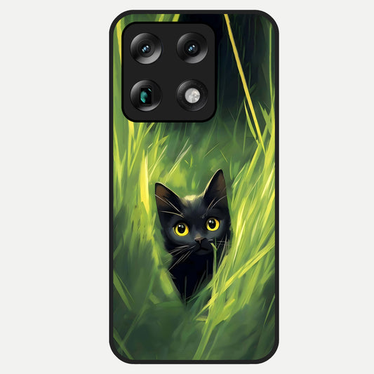  Hidden Cat Whisper Glass Case For Moto Signature back cover – full design glossy printed glass finish