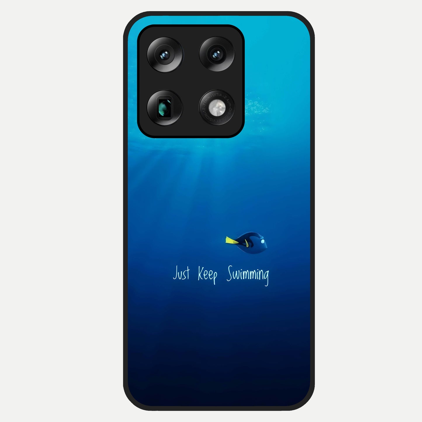  Just Keep Swimming Glass Case For Moto Signature back cover – full design glossy printed glass finish