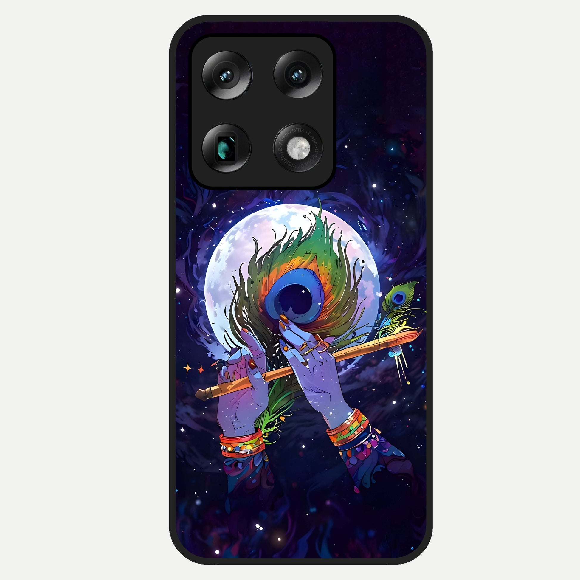  Krishna Hands Art Glass Case For Moto Signature back cover – full design glossy printed glass finish