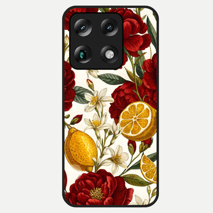  Lemon Rose Charm Glass Case For Moto Signature back cover – full design glossy printed glass finish