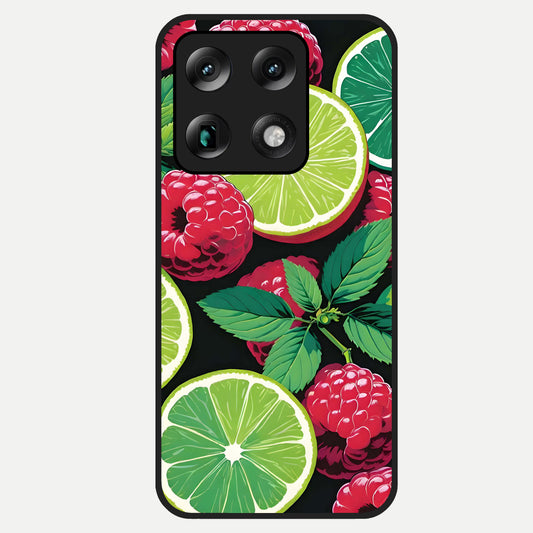  Lime and Raspberry Pattern Glass Case For Moto Signature back cover – full design glossy printed glass finish