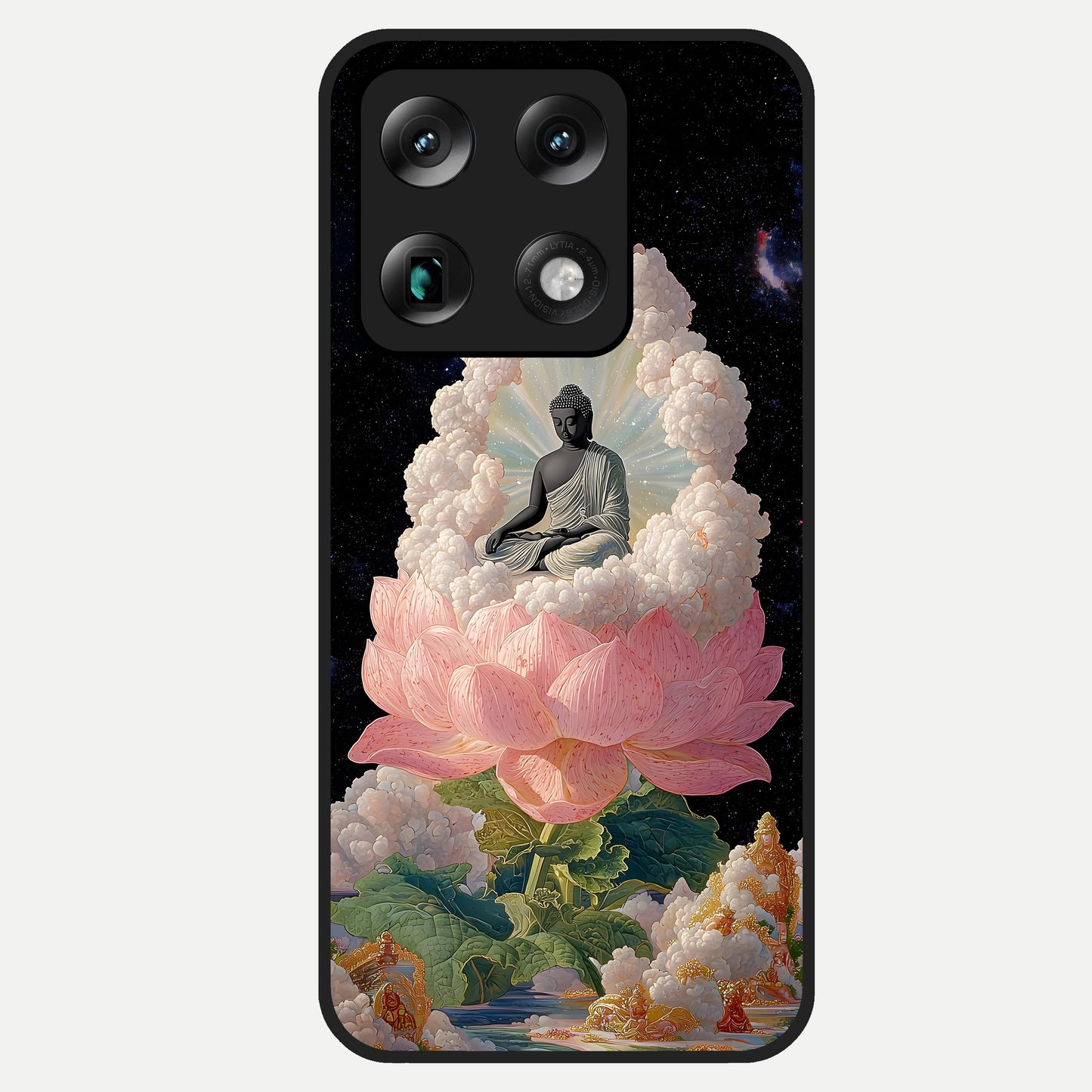  Lotus Divine Peace Glass Case For Moto Signature back cover – full design glossy printed glass finish