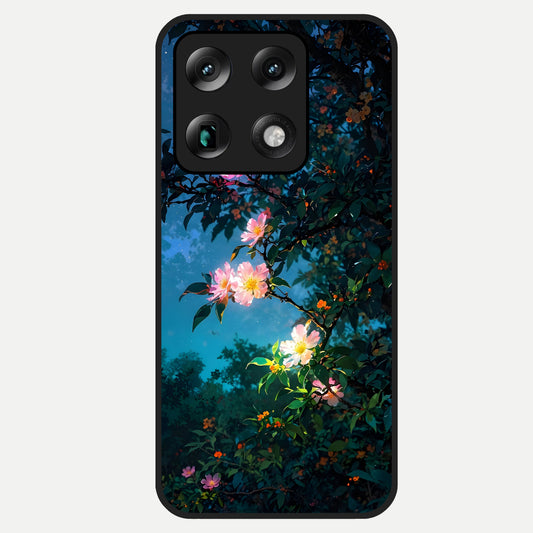  Midnight Bloom Glow Glass Case For Moto Signature back cover – full design glossy printed glass finish
