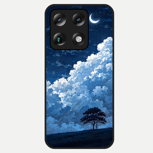  Midnight Sky Serenity Glass Case For Moto Signature back cover – full design glossy printed glass finish