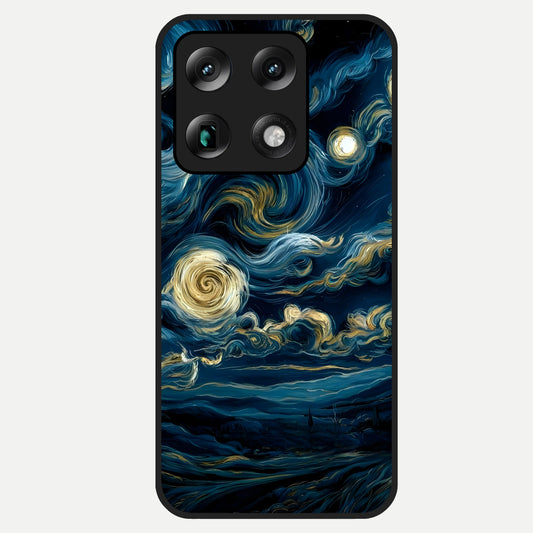  Midnight Sky Whirl Glass Case For Moto Signature back cover – full design glossy printed glass finish