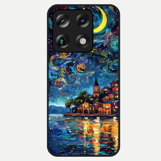  Moonlight Harbor Glow Glass Case For Moto Signature back cover – full design glossy printed glass finish