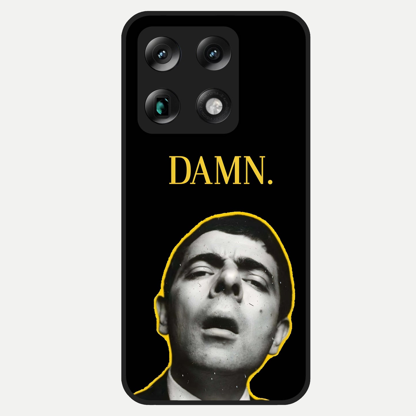  Mr Bean Damn Glass Case For Moto Signature back cover – full design glossy printed glass finish