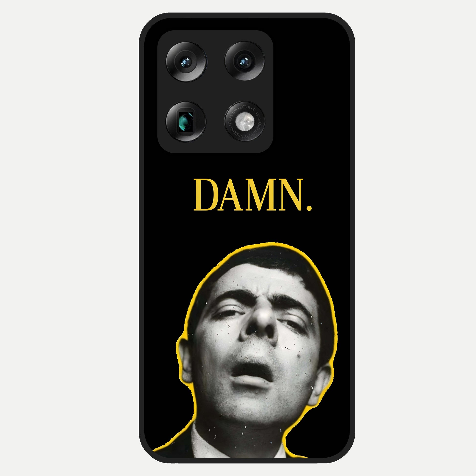  Mr Bean Damn Glass Case For Moto Signature back cover – full design glossy printed glass finish