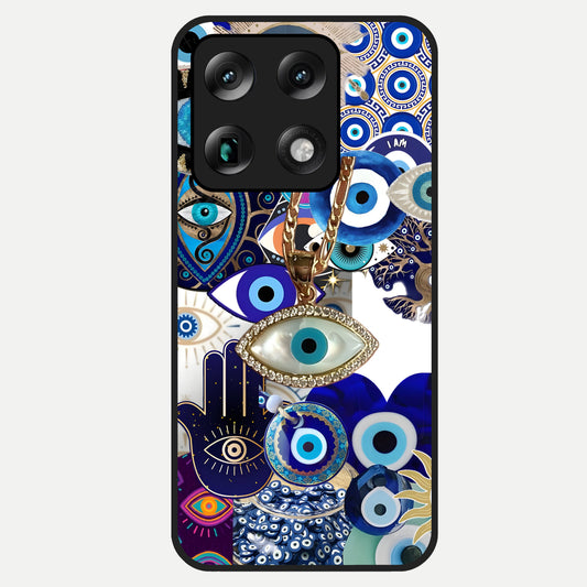  Mystic Charm Eye Glass Case For Moto Signature back cover – full design glossy printed glass finish