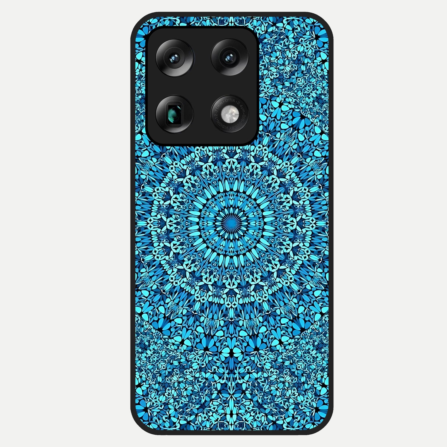  Ocean Bloom Mandala Glass Case For Moto Signature back cover – full design glossy printed glass finish