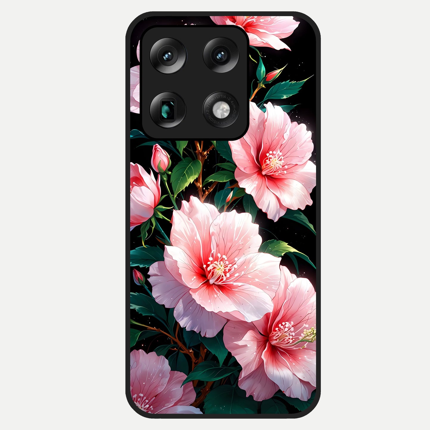  Peach Flower Glass Case For Moto Signature back cover – full design glossy printed glass finish