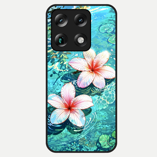  Pink Flowers in Water Glass Case For Moto Signature back cover – full design glossy printed glass finish