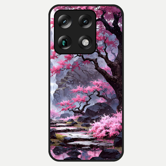  Pink Sunflower Glow Glass Case For Moto Signature back cover – full design glossy printed glass finish