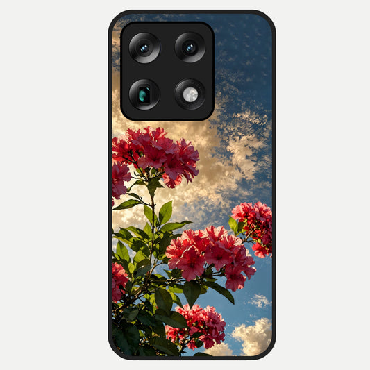  Red Bloom Skies Glass Case For Moto Signature back cover – full design glossy printed glass finish