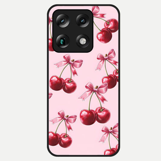  Red Cherries Pattern Glass Case For Moto Signature back cover – full design glossy printed glass finish