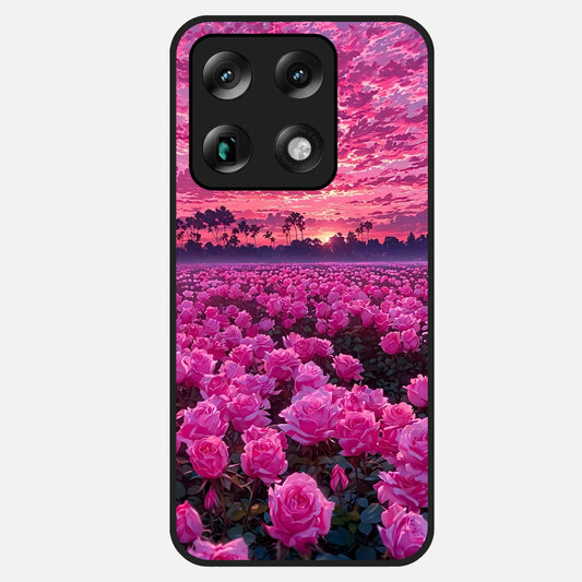  Rose Sunset Valley Glass Case For Moto Signature back cover – full design glossy printed glass finish